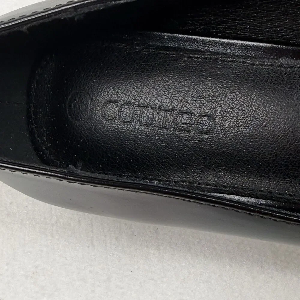 Coutgo Women's Sleek Pointed Toe Dress Pump LaceBlack Heels Size 8 1134